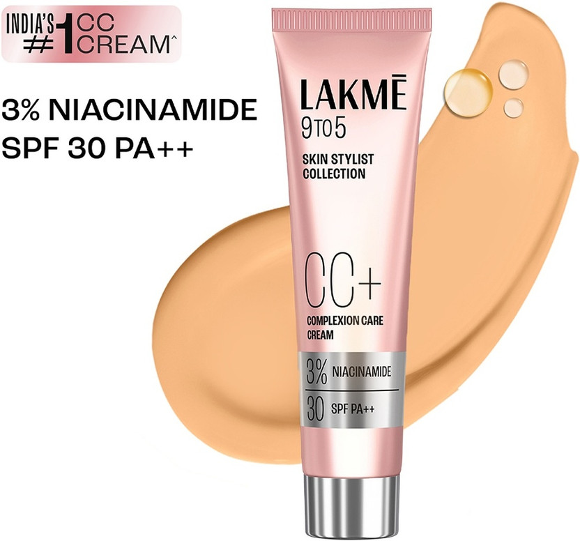 Lakmé 9 to 5 CC Cream Frappe with 3% Niacinamide Complex SPF 30 PA++ Foundation(Frappe, 30 g)
