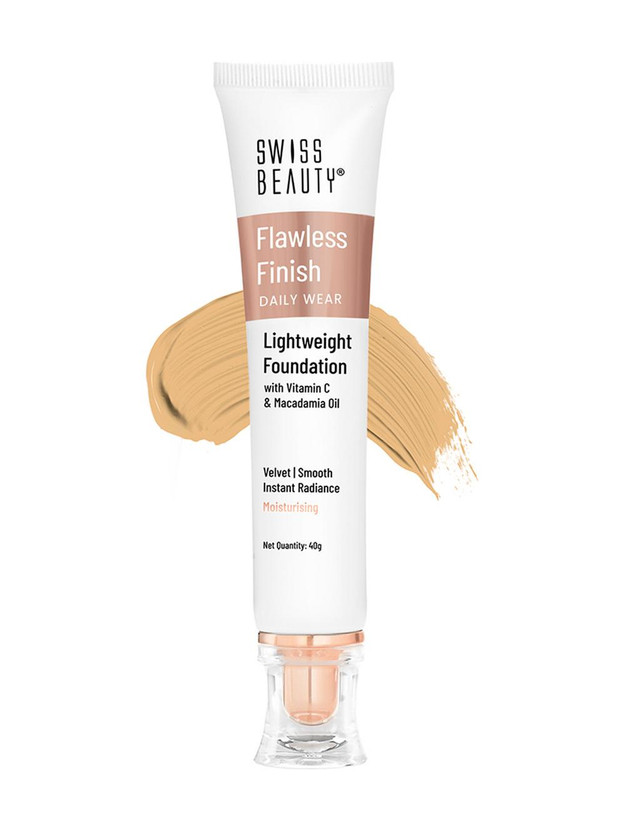 SWISS SWISS BEAUTY Flawless Finish Foundation | Medium Coverage Lightweight | Oil Free Radiant Foundation(Natural Nude, 40 g) - Flipkart Deal