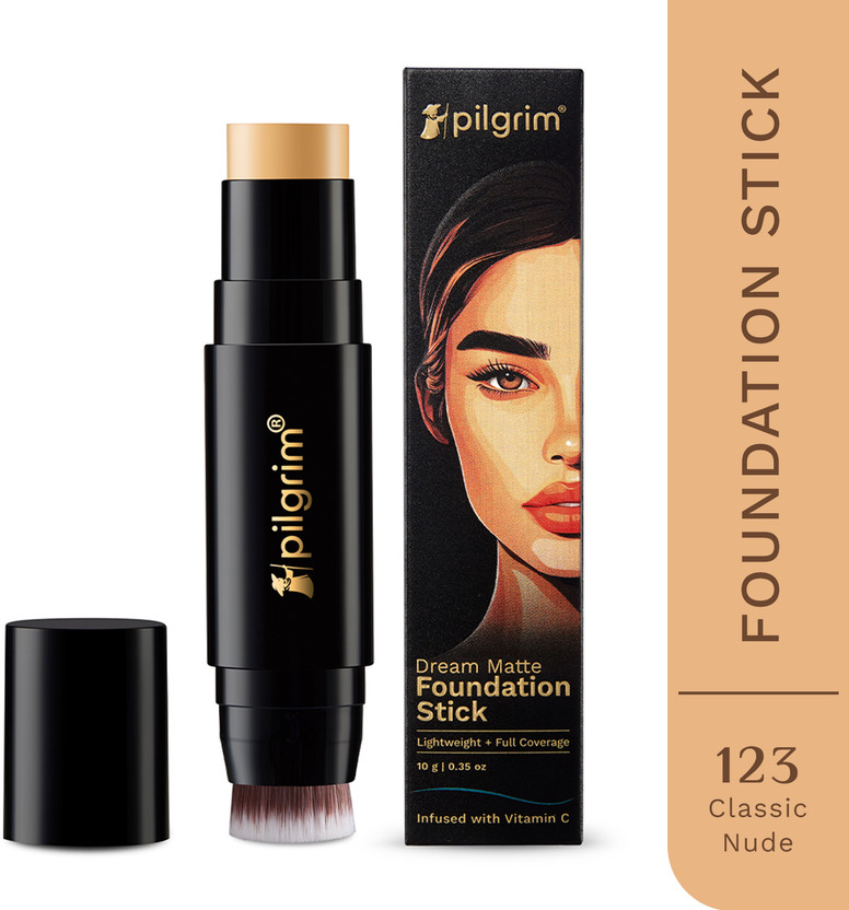Pilgrim Classic Nude Foundation Stick | Dream Matte | Lightweight | Full Coverage Foundation(Classic Nude, 10 g)