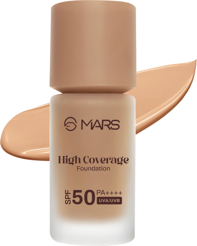 MARS SPF50 PA++++ High Coverage Foundation | Tested by IN-VIVO with 5 Star Foundation(SHADE-6.5, 40 ml)