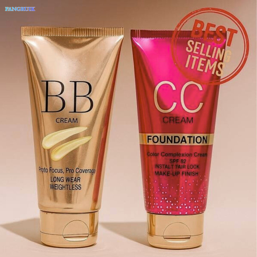 Fangruik Cream Bb Cc Blend For Natural Looking Skin Foundation(Natural Beige (BB) + Medium Tone (CC), 80 g)