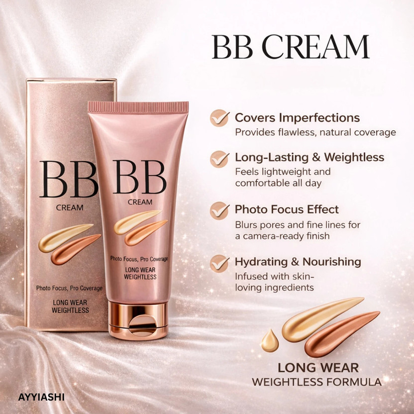 tooproop Bb Cream Best For Dry Skin Cc Cream Best For Oily Skin Spf 30 Women Girls Duo Foundation(Natural Beige, Light Ivory, 80 ml)