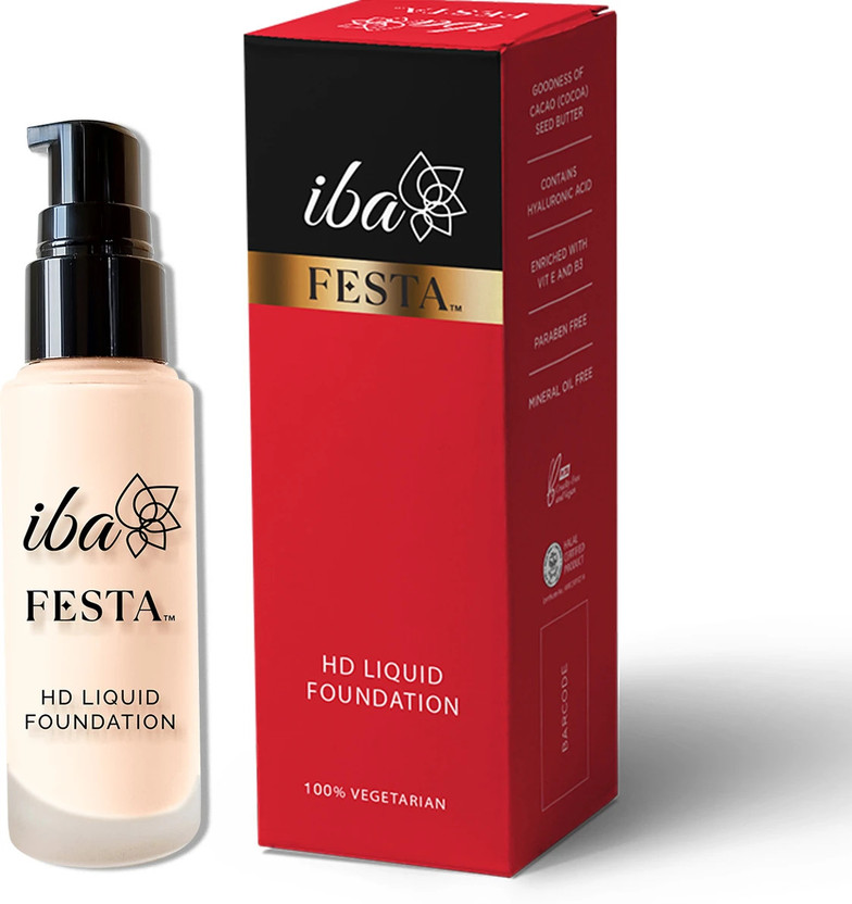 Iba Festa HD Liquid  Foundation(01 Ivory, 30 ml)