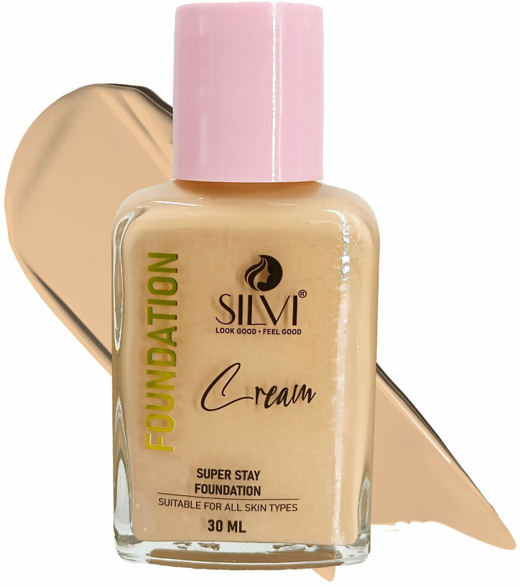 SILVI Perfecting Liquid Foundation Cream|Waterproof Full Coverage Long Lasting 12hrs Foundation(Skin, 30 ml)