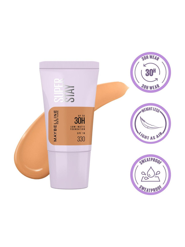 MAYBELLINE NEW YORK Super Stay Lumi-Matte Foundation-330, 30H Wear, Lightweight, Suits all skintypes Foundation(330, 18 g)