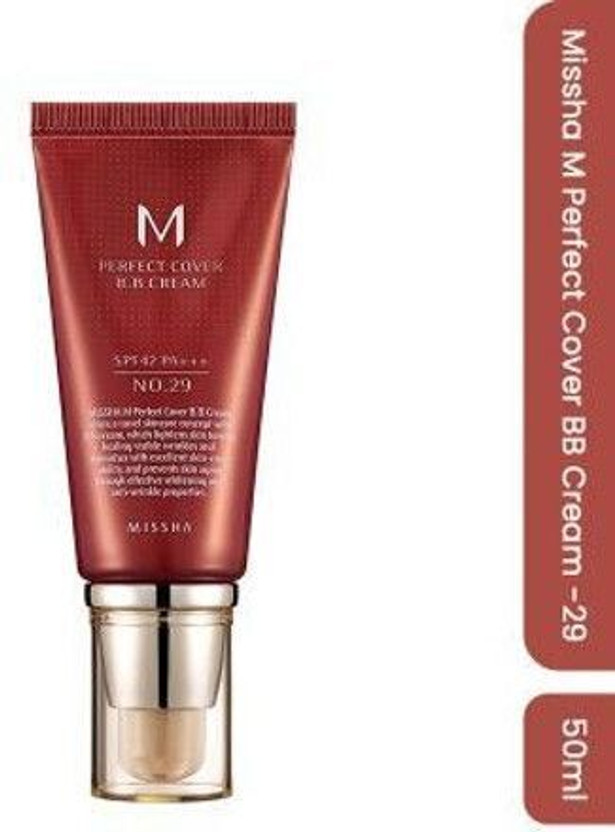 Missha M Perfect Cover BB CreamNo 29 SPF42/PA+++ Korean Makeup  Foundation(Caramel Beige, 50 ml)