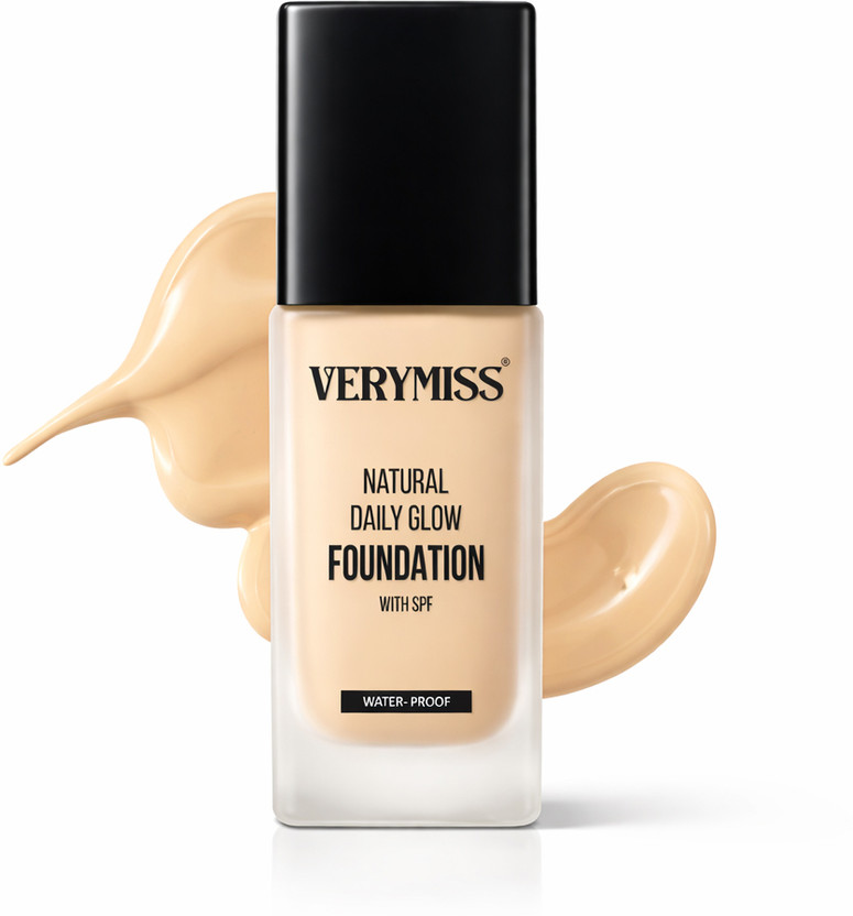VERYMISS Natural Glow Daily Wear Foundation - 01 Ivory Foundation(01 - IVORY, 30 ml)