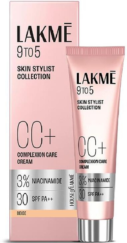 Lakmé 9 to 5 CC Cream Beige with 3% Niacinamide Complex? SPF 30 PA++ Foundation(Beige, 30 g)