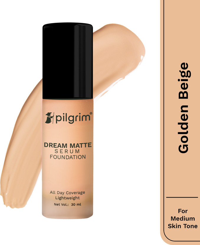 Pilgrim Dream Matte Serum Lightweight Foundation Non-cakey with All-Day Coverage Foundation(Golden Beige215, 30 ml)