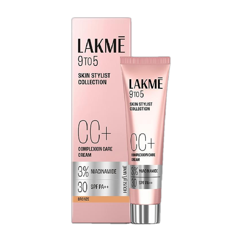 Lakmé 9 to 5 CC Cream Bronze with 3% Niacinamide Complex SPF 30 PA++ Foundation(Bronze, 30 g)