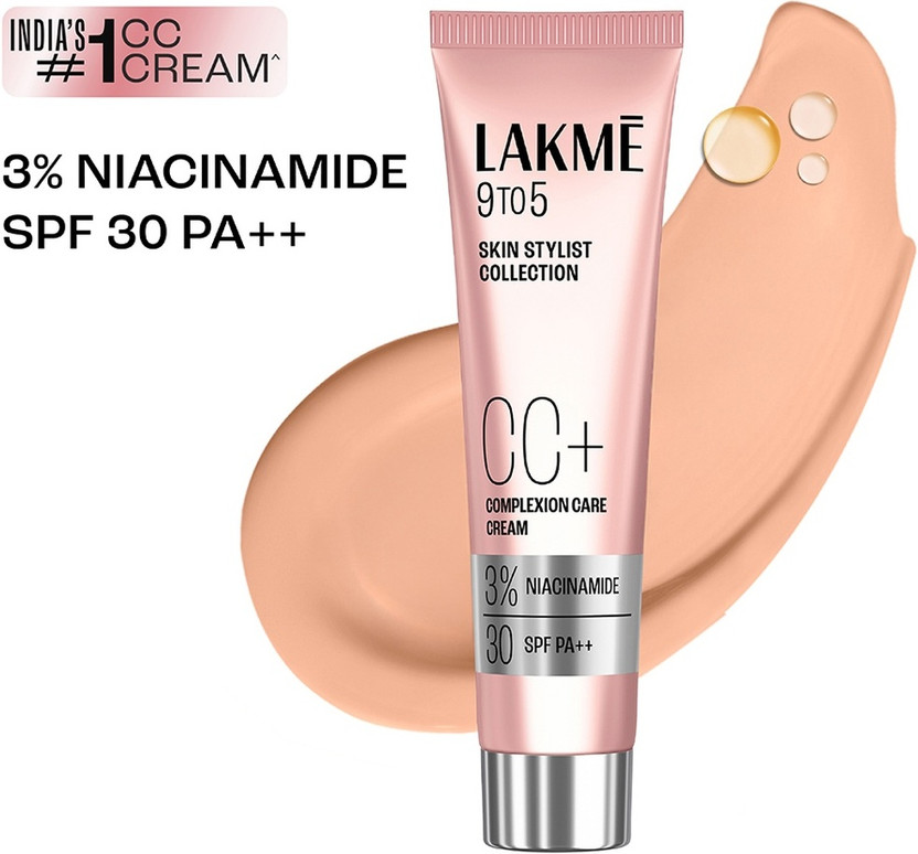 Lakmé 9 to 5 CC Cream Beige with 3% Niacinamide Complex? SPF 30 PA++ Foundation(Beige, 30 g)