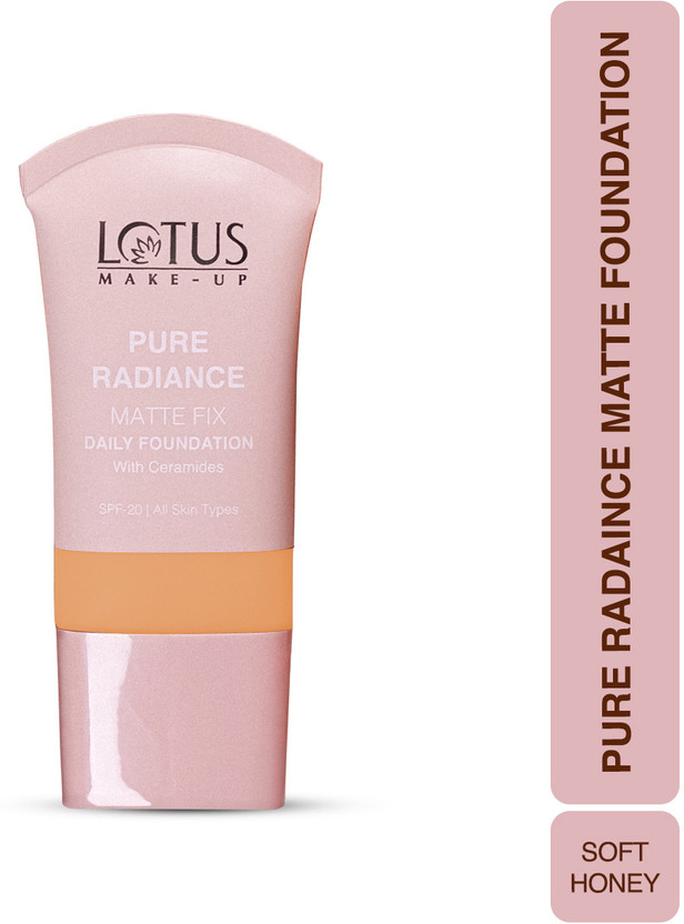 LOTUS MAKE - UP Pure Radiance Matte Foundation- 07 Soft Honey, Matte Finish, SPF 20 Foundation(Soft Honey, 30 ml)