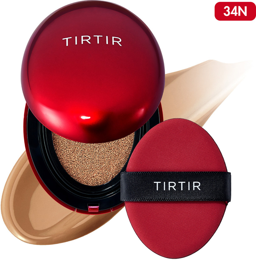 Tirtir Tirtir Mask Fit Red Cushion Foundation ,Full coverage,Satin Glow Finish # 34N PECAN Foundation(34N PECAN, 18 g) - Flipkart Deal