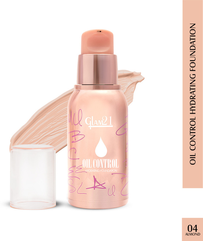 Glam21 Oil Control Hydrating Foundation to Matte Look- Highly Recommended for Oily Skin Foundation(Almond, 40 g)