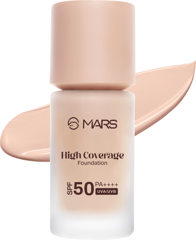 MARS SPF50 PA++++ High Coverage Foundation | Tested by IN-VIVO with 5 Star Foundation(SHADE-01, 40 ml)