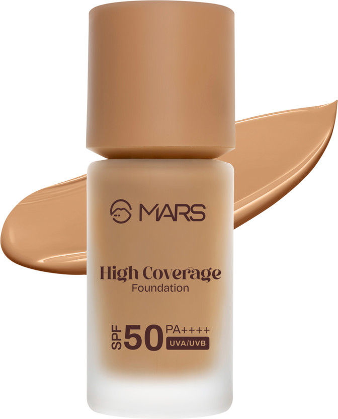MARS SPF50 PA++++ High Coverage Foundation | Tested by IN-VIVO with 5 Star Foundation(SHADE-08, 40 ml)