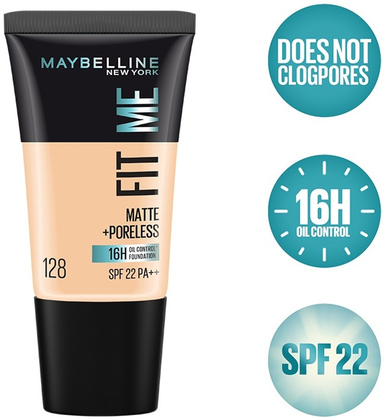 MAYBELLINE MAYBELLINE NEW YORK Fit Me Matte+Poreless Liquid Tube Foundation(128 Warm Nude, 18 ml) - Flipkart Deal