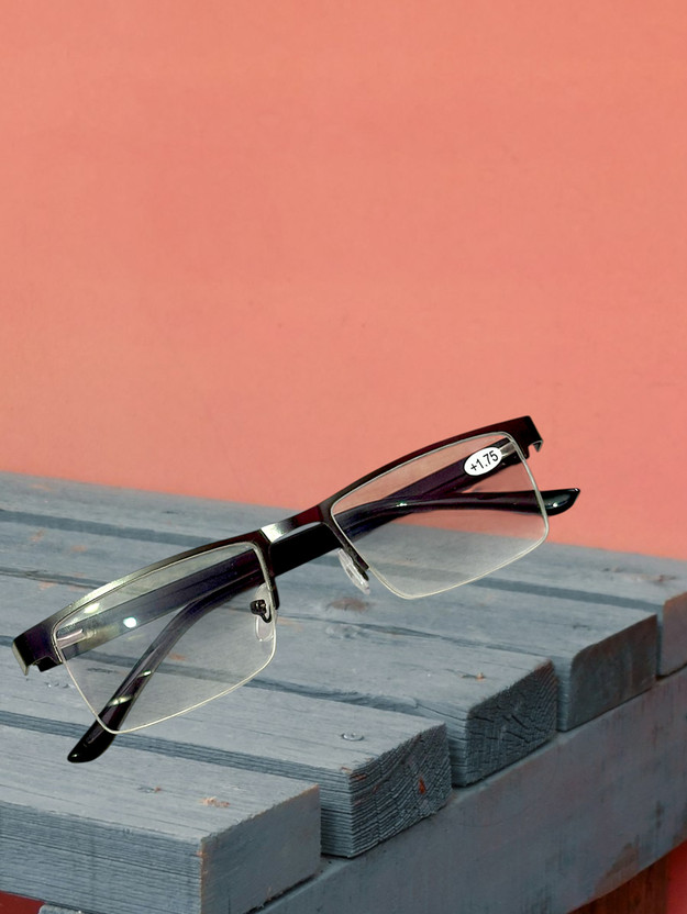 Eyevr Half Rim (+2.50) Rectangle Reading Glasses(133 mm)