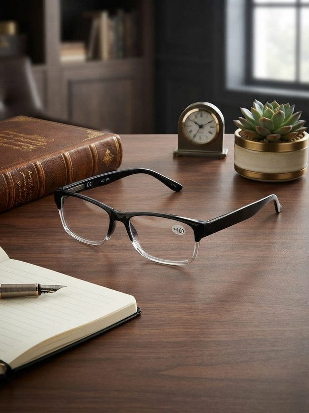 Young Tag Full Rim (+4.00) Rectangle Reading Glasses(55 mm)