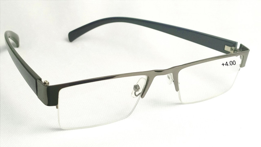 Young Tag Half Rim (+4.00) Rectangle Reading Glasses(50 mm)