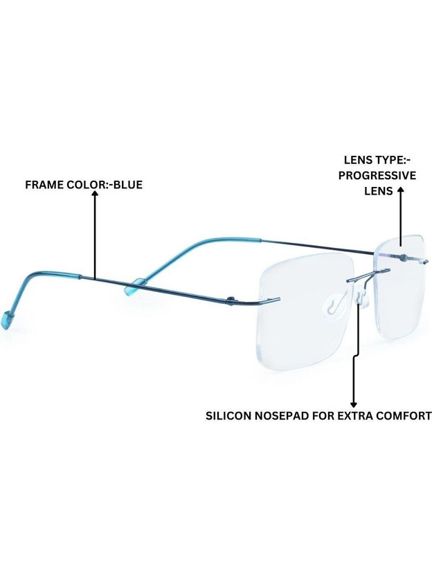Redex Rimless (+1.75) Square Reading Glasses(55 mm)