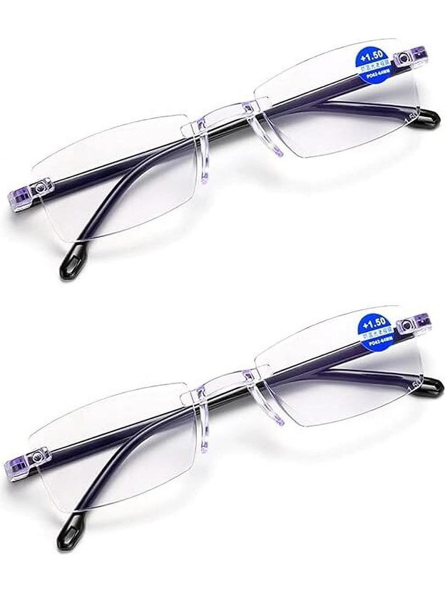 Sunoir Rimless (+1.25) Rectangle Reading Glasses(45 mm)