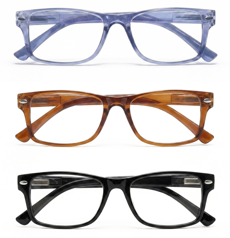 hubofopticals Full Rim (+3.00) Rectangle Reading Glasses(50 mm)