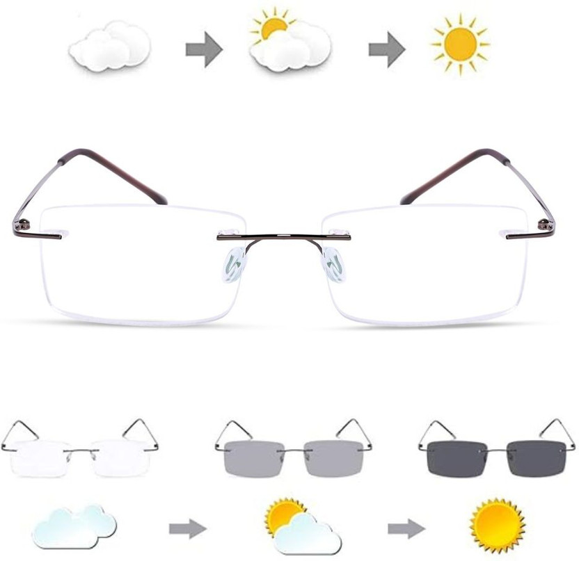 Redex Rimless (+1.50) Rectangle Reading Glasses(55 mm)