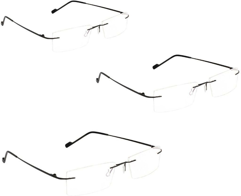 Redex Rimless (+2.25) Rectangle Reading Glasses(55 mm)