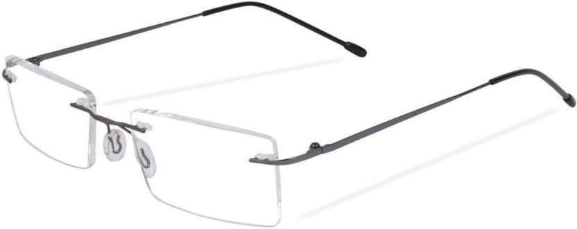 East West Opticals Rimless Rectangle Frame(51 mm)