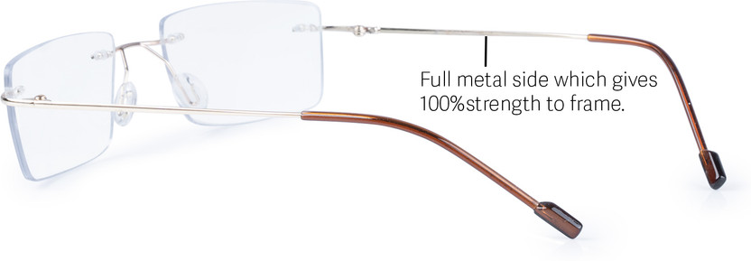 Redex Rimless (+1.50) Rectangle Reading Glasses(55 mm)