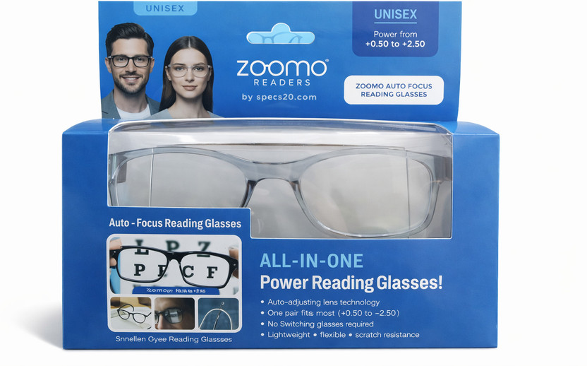 ZOOMO READERS Full Rim (+2.00) Rectangle Reading Glasses(50 mm)