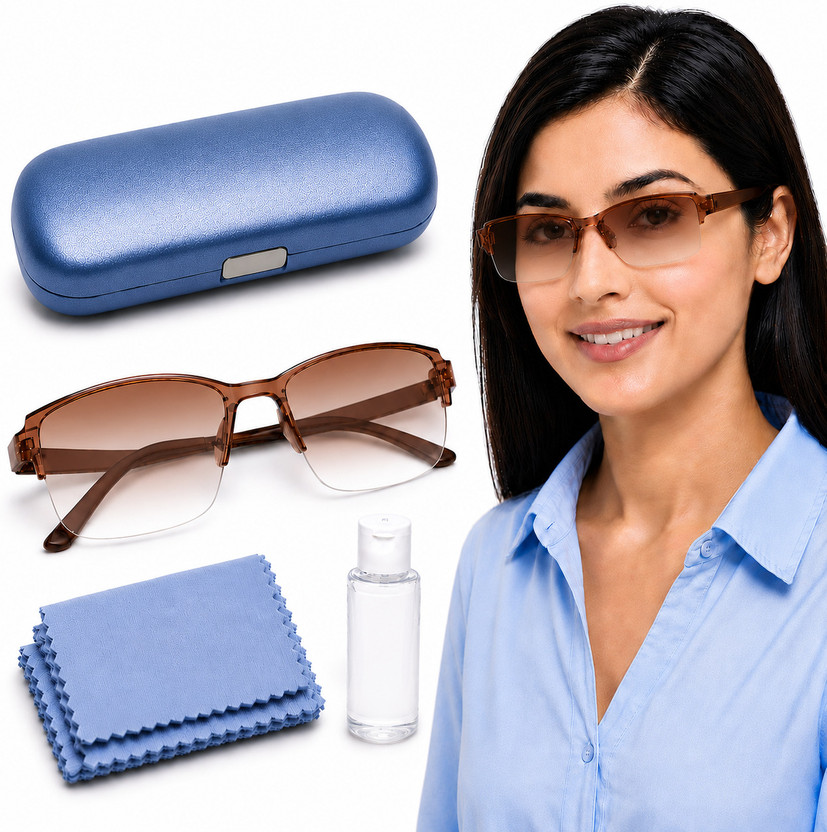 NesCart Half Rim (+1.75) Rectangle Reading Glasses(130 mm)