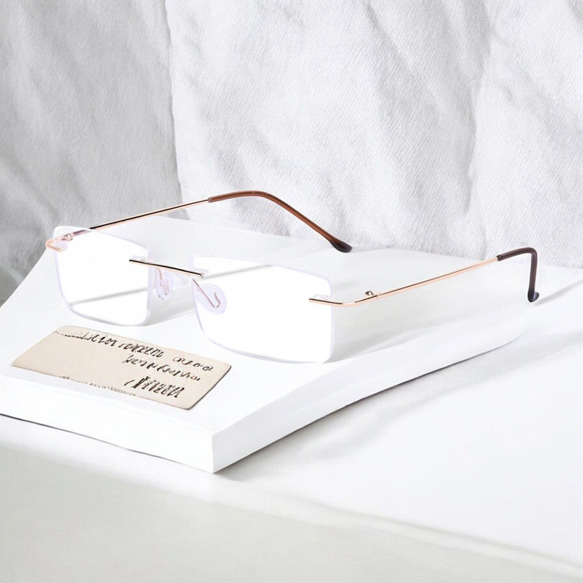 Redex Rimless (+2.50) Rectangle Reading Glasses(55 mm)