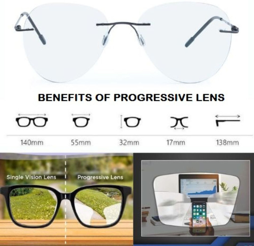 Redex Rimless (+1.00) Aviator Reading Glasses(55 mm)
