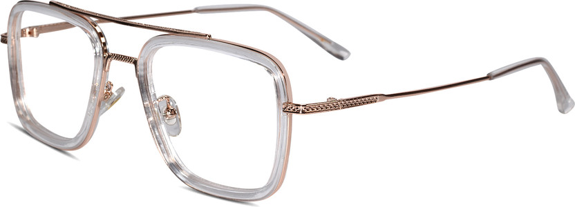 Lenskandy Full Rim Rectangle, Aviator Frame(145 mm)