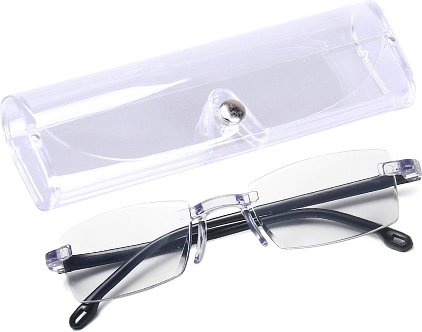 Augen Rimless (+2.00) Rectangle Reading Glasses(51 mm)