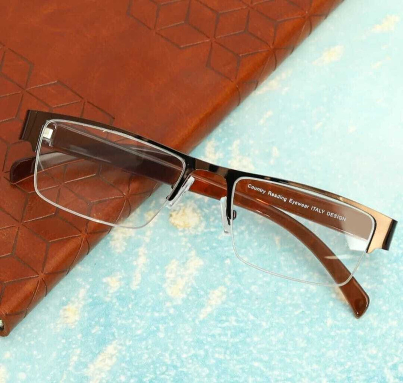 Joy eyewear Half Rim (+1.50) Rectangle Reading Glasses(50 mm)