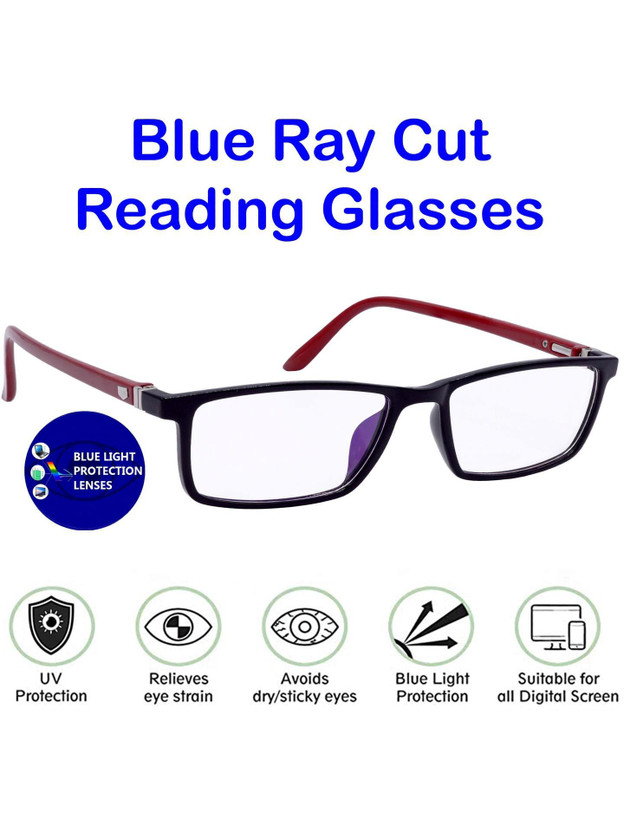 Hrinkar Full Rim (+1.00) Rectangle Reading Glasses(50 mm)