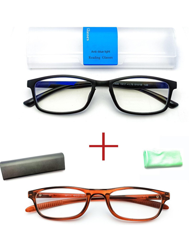 hubofoptical Full Rim (+2.00) Rectangle Reading Glasses(50 mm)