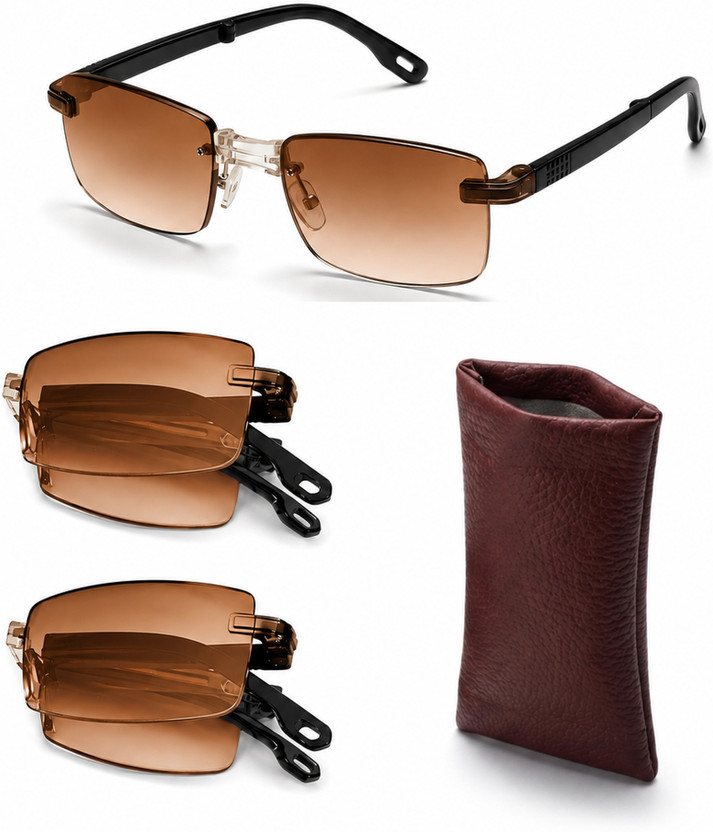 NUVIO Folding (+1.25) Rectangle Reading Glasses(120 mm)