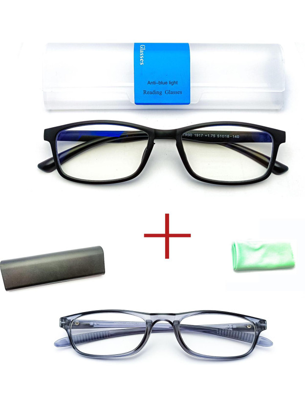 hubofoptical Full Rim (+1.75) Rectangle Reading Glasses(50 mm)