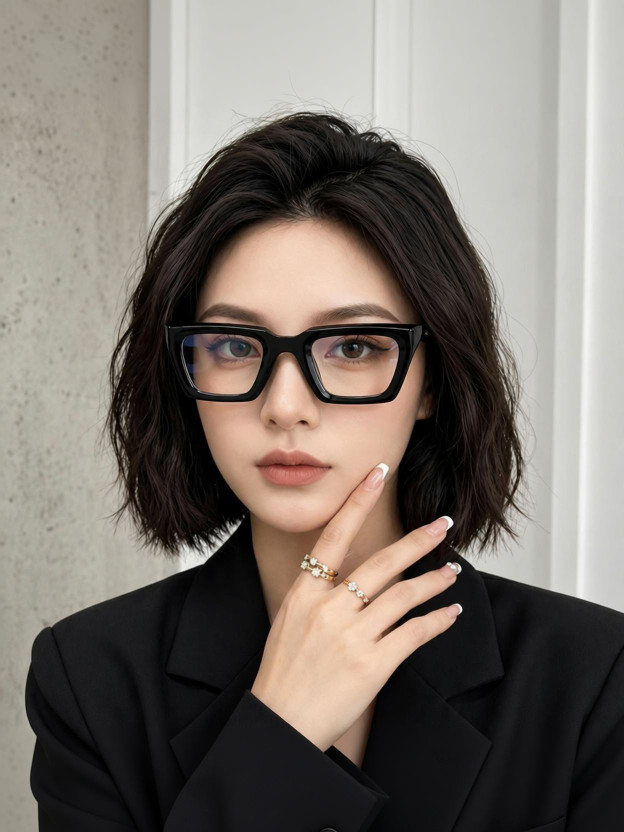 AKAYI Full Rim Cat-eyed Frame(54 mm)
