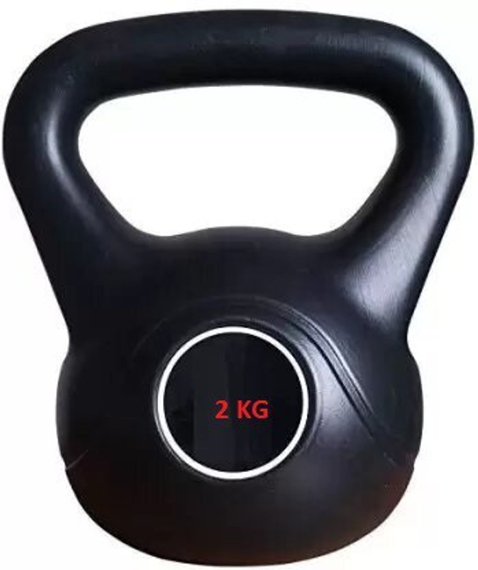 Fitness Kart Premium Kettle bell For Cardio Training Home & Gym Fitness Workout Bodybuilding Black Kettlebell(2 kg)