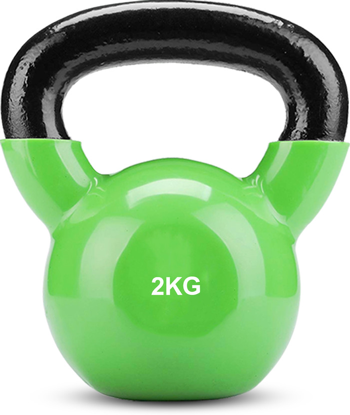 SPORTSLAB Coated Solid Kettlebell Green Kettlebell(2 kg)