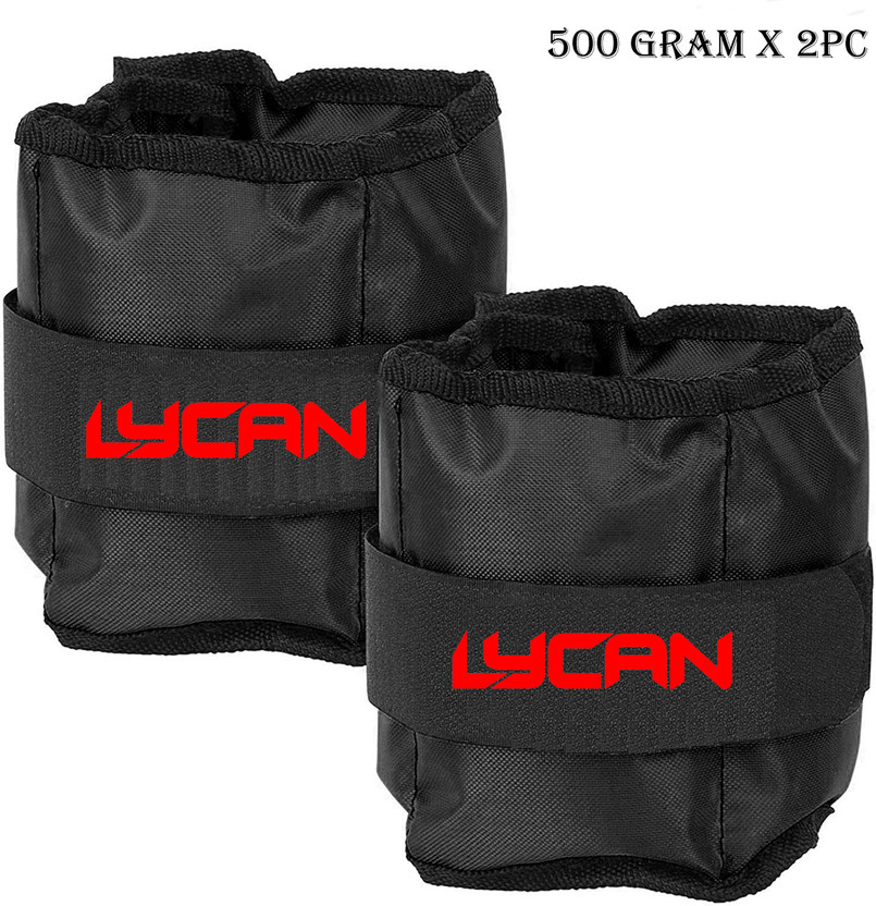 LYCAN 500 gram x 2 pc Black Ankle & Wrist Weight(1 kg)