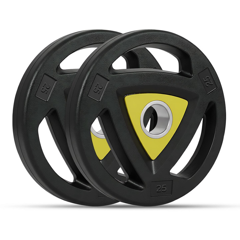 FITRXX Viva Barbell weight plate (25kg x 2) 50MM Black Weight Plate(50 kg)