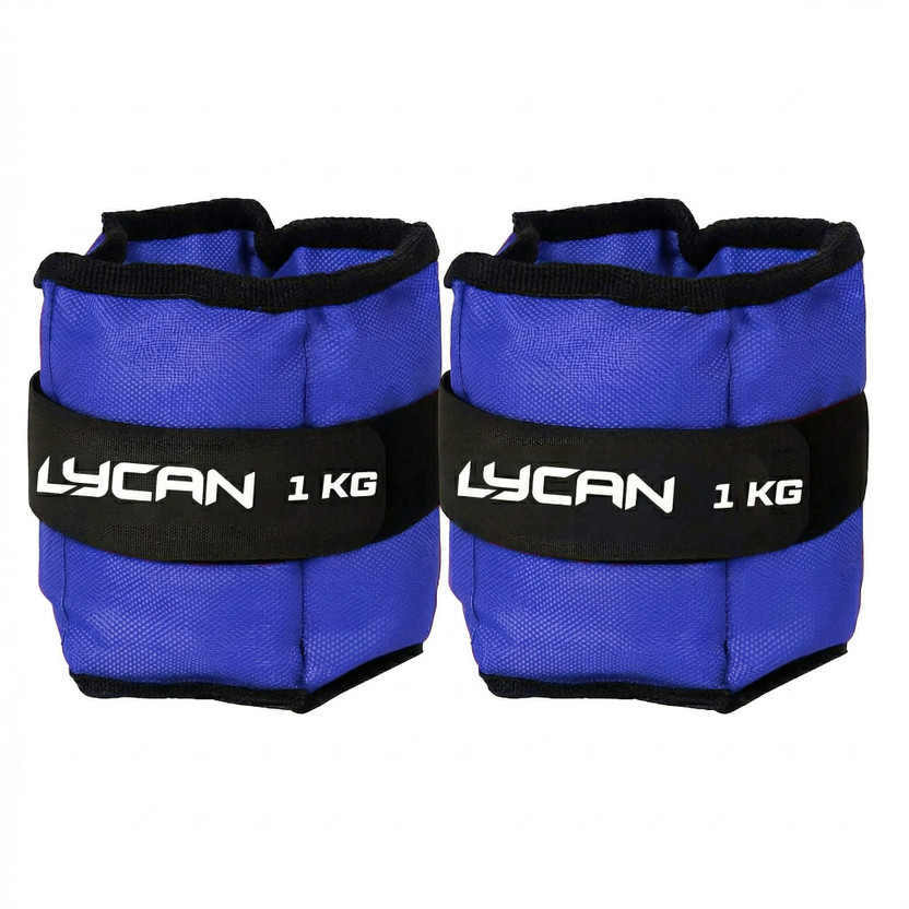 LYCAN wrist & ankle weight 1kg pair Blue Ankle & Wrist Weight(1 kg)