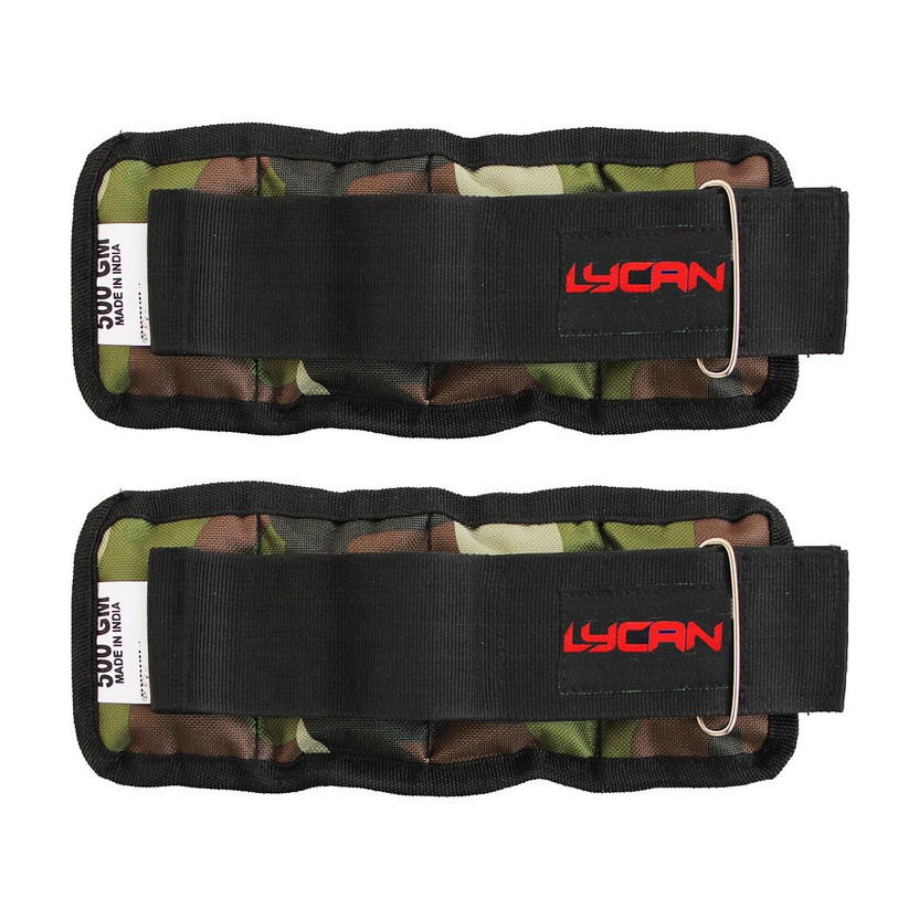 LYCAN LYCAN 500 gram x 2pc Ankle & wrist weight for Strength Training , running & exercise Multicolor Ankle & Wrist Weight(1 kg) - Flipkart Deal