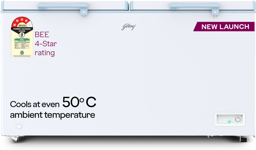 Godrej 505 L Double Door Convertible Deep Freezer(White, DH ESNCH 530D 2HCLP RW, 4 Star)